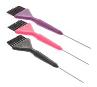 Générique Lot de 3 Pinceaux pour Teinture Capillaire en Polycarbonate Poils Ultra-Doux Ergonomiques pour Application Précise de Coloration et Mèches Usage Couleur Aléatoire