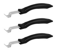 Générique Lot de 3 Pinces à Arc en Acier Inoxydable Poignée Isolante Noire, Lève-grilles de Barbecue Universels Pratiques pour Gril Cuisine, Outil de Préhension Résistant la Chaleur