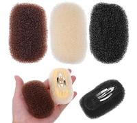Générique Lot de 3 Pinces à Cheveux pour Donner Volume Coussinets Rembourrage Invisibles Accessoire Coiffure Léger Noir Marron et Beige Outil pour Coiffures Élégantes et Naturelles