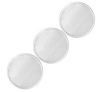 Générique Lot de 3 Plaques à Pizza Rondes en Alliage D'aluminium Épaisses Résistantes aux Rayures pour Cuisson Four, Moules Solides pour Pizza et Argentés
