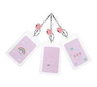 Générique Lot de 3 Pochettes Transparentes pour Cartes Porte-clés, Étui de Protection pour Carte D'identité, Bus et Photo, Format Standard, Usage Bureau et Transport Quotidien, Couleurs