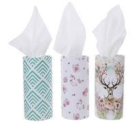 Générique Lot de 3 Porte-serviettes en Papier Rond pour Voiture, 50 Feuilles par Rouleau, Serviettes de Voiture Pratiques Multifonctions, Adaptées Usage Quotidien Maintien Style Aléatoire