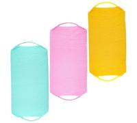 Générique Lot de 3 Serviettes Exfoliantes Corps Cordelette, Pliables et Fabriquées en 40% Polyester, 40% Nylon, 20% Fibre, pour Gommage