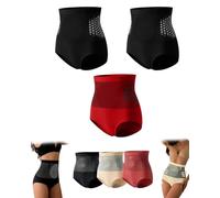 Générique Lot de 3 Short Sculptant Thermogénique Brûleur De Graisse, Short Gainant 4 en 1, Gainant Ventre Plat Taille Haute pour Femme, Pantalon de Yoga Raffermissant et Façonnant, Slip Modelant Doux