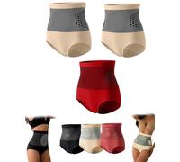 Générique Lot de 3 Short Sculptant Thermogénique Brûleur De Graisse, Short Gainant 4 en 1, Gainant Ventre Plat Taille Haute pour Femme, Pantalon de Yoga Raffermissant et Façonnant, Slip Modelant Doux