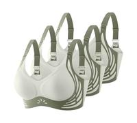 Générique Lot de 3 Soutien Gorge sans Armature Femme Seamless Couverture Complète Push Up Brassière Soutien Élevé Anti-affaissement Brassière Respirante Bretelles Réglables