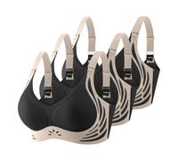 Générique Lot de 3 Soutien Gorge sans Armature Femme Seamless Couverture Complète Push Up Brassière Soutien Élevé Anti-affaissement Brassière Respirante Bretelles Réglables