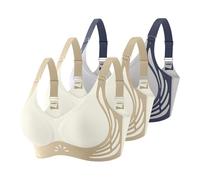 Générique Lot de 3 Soutien Gorge sans Armature Femme Seamless Couverture Complète Push Up Brassière Soutien Élevé Anti-affaissement Brassière Respirante Bretelles Réglables