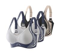 Générique Lot de 3 Soutien Gorge sans Armature Femme Seamless Couverture Complète Push Up Brassière Soutien Élevé Anti-affaissement Brassière Respirante Bretelles Réglables