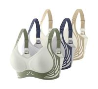 Générique Lot de 3 Soutien Gorge sans Armature Femme Seamless Couverture Complète Push Up Brassière Soutien Élevé Anti-affaissement Brassière Respirante Bretelles Réglables