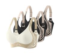 Générique Lot de 3 Soutien Gorge sans Armature Femme Seamless Couverture Complète Push Up Brassière Soutien Élevé Anti-affaissement Brassière Respirante Bretelles Réglables