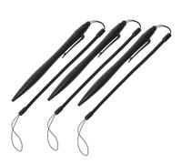 Générique Lot de 3 Stylets pour Écran Résistif avec Dragonne Anti-Perte à Ressort Pointe ABS Douce Stylets pour Tablette Graphique et Smartphone Couleur Noire Accessoires Pratiques pour