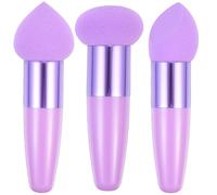 Générique Lot de 3 Stylos à Maquillage Multi-usages Éponges Souples, Forme Stylo, Taille Compacte, Couleur Violette, Accessoires Cosmétiques pour Maquillage Humide et Sec, pour Routine