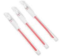 Générique Lot de 3 Stylos de Positionnement Imperméables pour Tatouage et Maquillage Permanent des Sourcils, Crayon de Cartographie Chirurgical Rouge, Usage Professionnel en Salon de Beauté