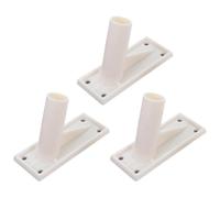 Générique Lot de 3 Supports Muraux Adhésifs pour Mât de Drapeau en Plastique Base Murale Inclinée pour Drapeaux Fixation sans Perçage Décoration Fêtes et Événements Installation Rapide