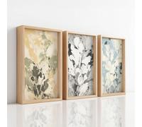 Générique Lot de 3 Tableau Decoration Murale Abstrait, 29.7 x 42 cm Chaque, Art Mural Moderne & Léger pour Salon Chambre Entrée ou Bureau, Sans Cadre Décor Poster Mural, Beige Clair Abstrait