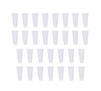 Générique Lot de 30 Bouteilles Souples Vides de Voyage 10ml Blanches en Pe et Pp Design Étanche et Léger pour Crème Visage et Lotion Mains