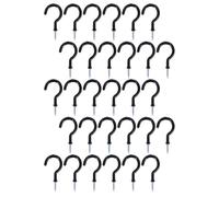 Générique Lot de 30 Crochets à Vis Noirs pour Tasses Supports sous Meuble en Acier au Carbone 1-1/4 Pouces Fixation Robuste Cuisine à Suspendre Tasse Café Rangement sous Étagère