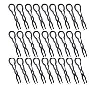 Générique Lot de 30 Épingles à Cheveux de U Noires, Fourchettes à Chignon Ondulées Antidérapantes, Accessoires Coiffure pour Femmes, pour Chignons et Tresses Spirales au Quotidien