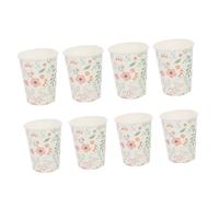 Générique Lot de 32 Gobelets Jetables en Papier 9 Oz à Fleurs pour Fêtes et Anniversaires, Design Floral Élégant et Pratique pour Célébrations et Usage Unique