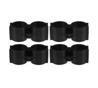 Générique Lot de 4 Agrafes Noires en Plastique pour Balai et Tuyaux Mécanisme à Pression, Solution Gain de Place pour Fixation et Liaison