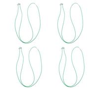 Générique Lot de 4 Attaches Élastiques Réglables pour Sacs à Ordures, Longueur 140 Cm, Caoutchouc Vert, Bandes Multifonctions pour Fixation et Transport des Déchets