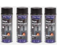 Générique Lot de 4 Bombes Haute Tmpérature - 400ml - Bombe Peinture Aérosol - Séchage rapide - 156