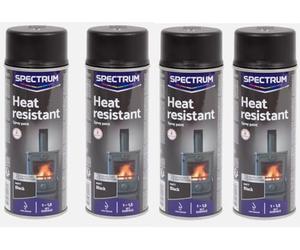 Générique Lot de 4 Bombes Haute Tmpérature - 400ml - Bombe Peinture Aérosol - Séchage rapide - 156