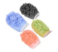 Générique Lot de 4 Boules Exfoliantes Double Face, Couleurs Variées, Nettoyage Corporel, Accessoires de Bain Multifonctions pour Exfoliation Complète