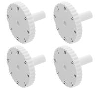 Générique Lot de 4 Boutons de Thermostat pour Congélateur et Réfrigérateur, Contrôle Précis Température, 7 Positions Réglables, en Abs Blanc, Rotation Facile pour Ajustement