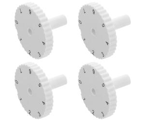 Générique Lot de 4 Boutons de Thermostat pour Congélateur et Réfrigérateur, Contrôle Précis Température, 7 Positions Réglables, en Abs Blanc, Rotation Facile pour Ajustement