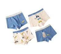 Générique Lot De 4 Boxer Enfant Tissu Doux Et Confortable Caleçon Garcon Imprimés Dessins Animés 1-9 Ans Slips pour Enfants sous-Vêtements Respirants Boxer Garcon (Blue, 1-2 Years)