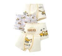 Générique Lot de 4 Boxers Garçon Tissu Doux et Confortable Caleçon Confortables Imprimés Dessins Animés 3-8 Ans sous-Vêtements Garçon Slips pour Enfants Boxer Respirants (2-Light Purple, 7-8 Years)