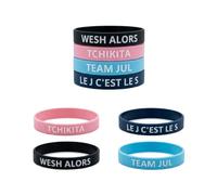 Générique Lot de 4 Bracelets silicone Team Jul - Wesh alors - Tchikita