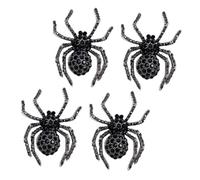 Générique Lot De 4 Broches Rétro En Émail Représentant Un Seigneur Araignée Accessoires Pour Adultes Pour Halloween Épingles À Style Gothique Noirs