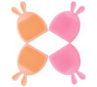Générique Lot de 4 Brosses Nettoyantes Visage en Silicone Motif Lapin Brosse Exfoliante Douce pour Visage Masseur Facial Compact Couleurs Aléatoires Adaptées aux Peaux Sensibles et