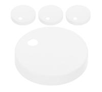 Générique Lot de 4 Caches-vis Blancs en Plastique pour Fixation de Siège de Toilette, Protection Complète et Décoration pour Toilettes à Domicile ou Publiques