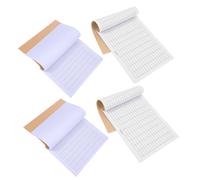 Générique Lot de 4 Carnets de Suivi des Stocks et Journal de Finances Personnelles, Registre Vierge Quadrillé Format Vertical et Horizontal, Livre de Gestion des Comptes pour Petites