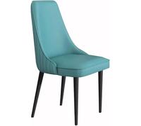 Générique Lot de 4 chaises de Salle à Manger en Cuir, Style Milieu du siècle Moderne, for Cuisine avec Pieds en métal, idéales for Un Salon ou Une Ferme.(D,Set of 2)