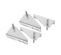 Générique Lot de 4 Charnières de Réfrigérateur en Acier Inoxydable Capuchon en Caoutchouc Espacement 37 MM Accessoires de Porte pour Petit Congélateur Réparation et Remplacement