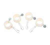 Générique Lot de 4 Clips de Fixation pour Drapeau en PVC et Métal, Anneaux de Mât de Drapeau 1 Pouce avec Installation et Démontage Simples pour Mât Extérieur