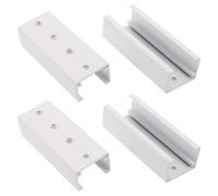 Générique Lot de 4 Connecteurs Universels de Rails de Rideau en Acier Inoxydable, Clips Droits pour Tringles de Plafond, Compatible Kits Électriques, Accessoires Multi-usages pour Maison