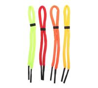 Générique Lot de 4 Cordons pour Lunettes de Sport en Mousse Réglables et Légers Couleurs Rouge Jaune Orange et Vert Fluo Porte-Lunettes Autour du Cou pour Activités Extérieures et