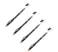 Générique Lot de 4 Crayons à Sourcils pour Femme avec Taille-Crayon Intégré Double Fonction Brosse et Peigne Couleurs Noir et Café Outils de Maquillage Précis et Résistants pour Usage