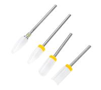 Générique Lot de 4 Embouts en Céramique pour Ongles, Forets de Rechange pour Perceuse à Ongles, Limage et Polissage des Cuticules, Accessoires Nail Art Professionnels, Haute Résistance