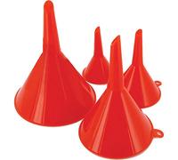 Générique - Lot de 4 entonnoirs en plastiques Rouge - Funnels - Entonnoir - 50mm, 70mm, 90mm et 115mm