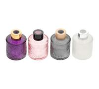 Générique Lot de 4 Flacons en Verre pour Bouquet Parfumé, Diffuseur D'arômes Élégant et Pratique pour Salon Cuisine, Style Simple et Unique Couleur Aléatoire