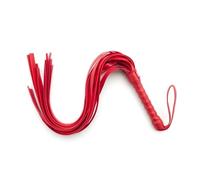 Générique Lot de 4 fouets à cliquet Noirs, Fouet d'enseignement, Fouet en Cuir véritable, Fouet de Performance de fête, Outils d'entraînement équestre(Red Whip)