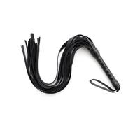 Générique Lot de 4 fouets à cliquet Noirs, Fouet d'enseignement, Fouet en Cuir véritable, Fouet de Performance de fête, Outils d'entraînement équestre(C Set:Black+Red+Pink+White)