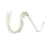 Générique Lot de 4 fouets à cliquet Noirs, Fouet d'enseignement, Fouet en Cuir véritable, Fouet de Performance de fête, Outils d'entraînement équestre(White Whip)
